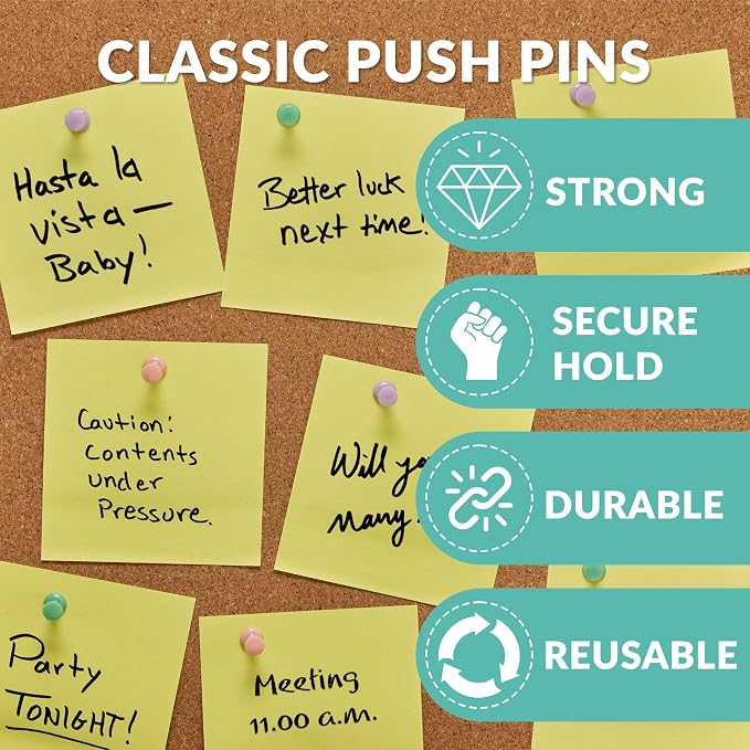 200pcs Paper Clips Binder Clips and Push Pins Set, Mini Clips and Thumb Tacks for Multipurpose Document Organization (Multicolor)