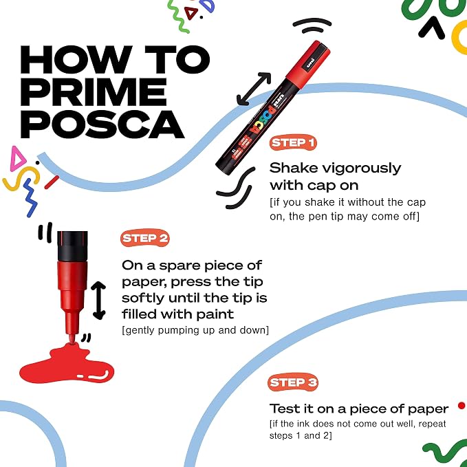 POSCA® PC-5BR Brush Tip Paint Markers, 16 Count Reversible Brush Set | Tip size 1.0–4.0 mm, Water-Based Opaque Paint Pens for Lettering, Calligraphy, Coloring, Crafts & Art Projects