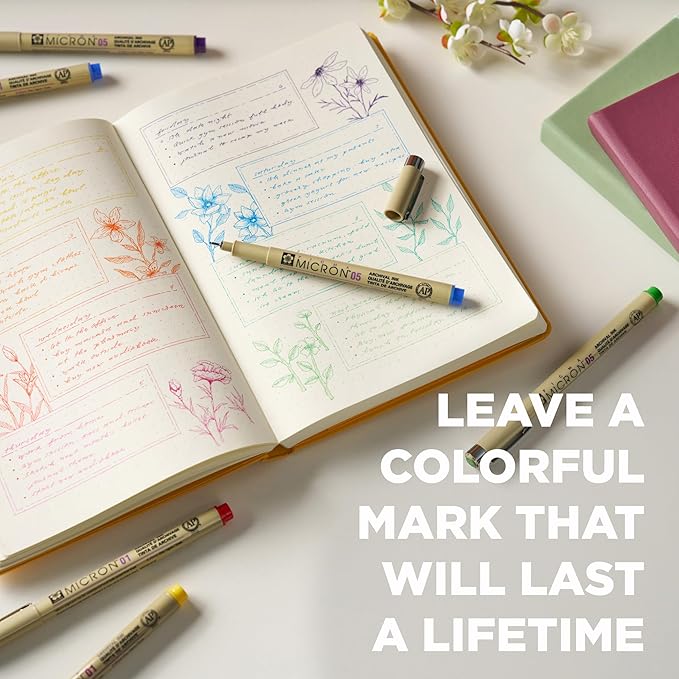 SAKURA Archival Brush Pens, 6 Set, Colors may vary