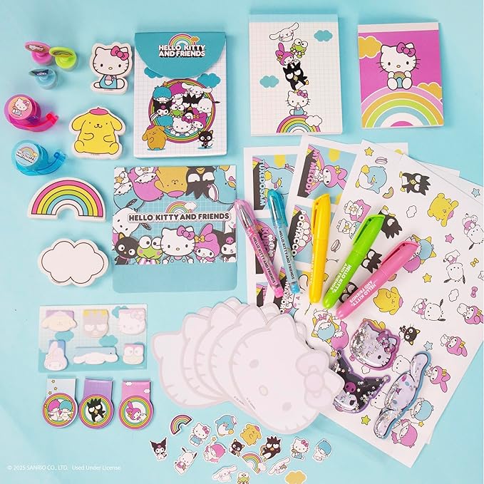 Horizon Group USA Hello Kitty & Friends Stationary Set, Cute School and Office Supplies, Sanrio Accessories, Kawaii Notebook, Collectible