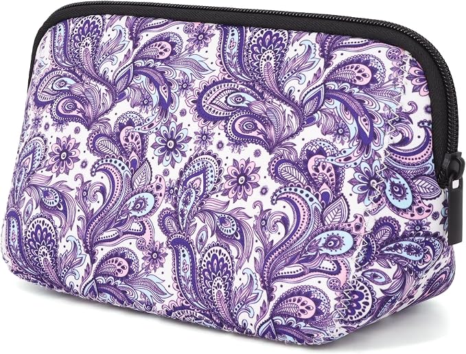 Cosmetic Bag Waterproof Neoprene Zipper Pouch Travel Portable Toiletry Makeup Bags Organizer Case for Women and Girls