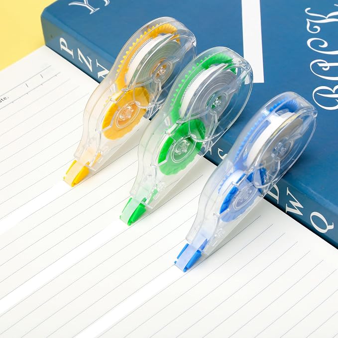 White Correction Tape, 12 Pack, 39.37 Feet - Classic Design | Correction Tape for School Office, Writing Supplies and Correction Supplies