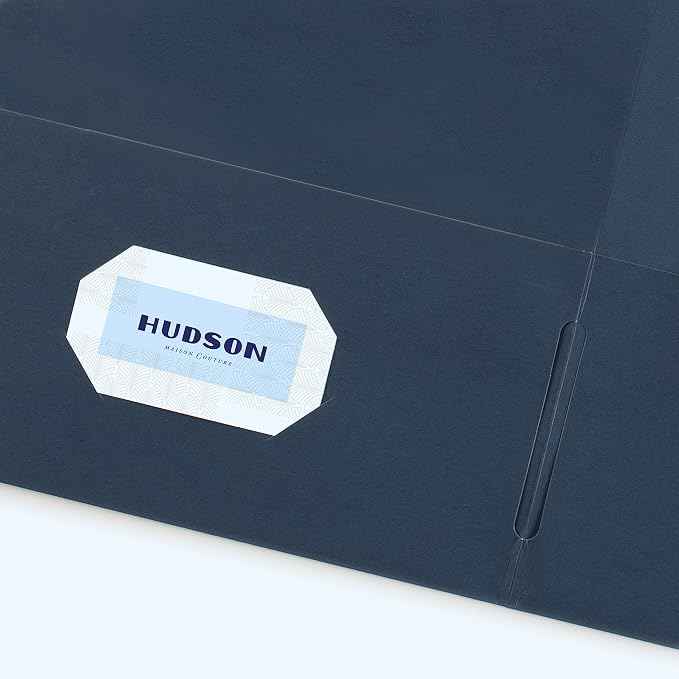 Avery Two Pocket Folders, Holds up to 40 Sheets, Business Card Slot, Ideal for Portfolios, Presentations and School, Dark Blue, 25 per Box, 125 Total (5 Packs of 47985)