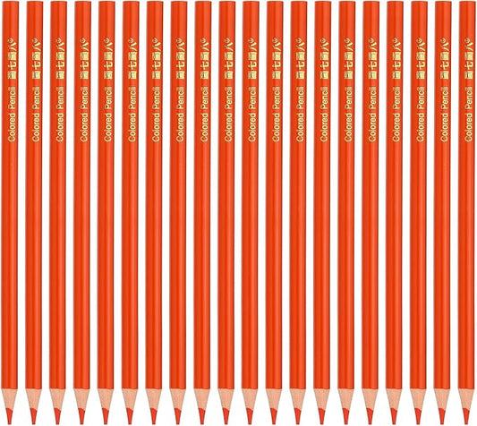 PATIKIL Orange Colored Pencils Set,20 Pcs Oil Color Pencils Wooden Coloring Drawing Pencil for Artists Art Painting