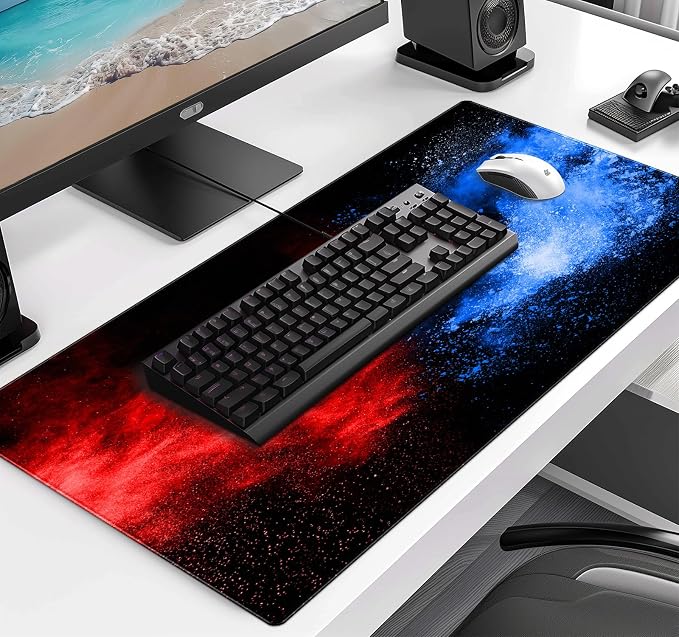 Colorful Starry Sky Mouse Pad, Office, Keyboard, Laptop, and Home Desk Pad | Large Extended Mouse Pad; Full Desk Coverage; Waterproof Coating; Stable Anti-Slide Base For Gaming, Office, Study Daily Use