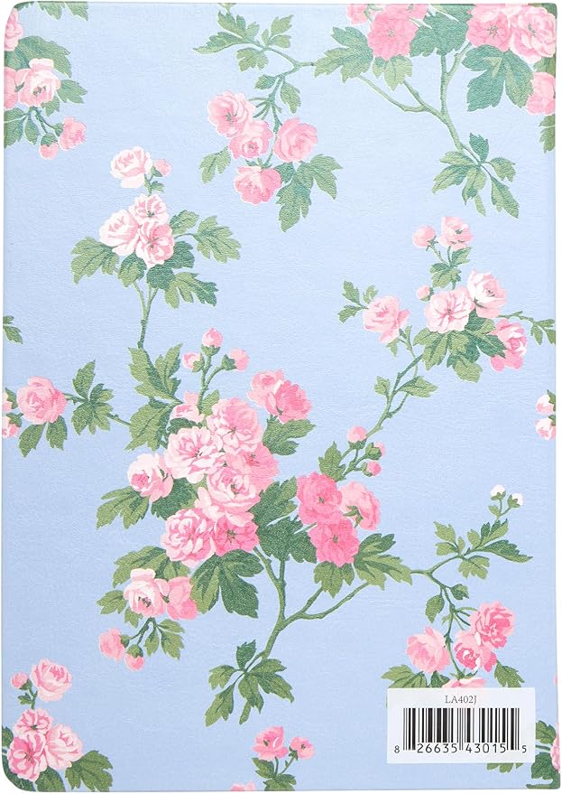 Laura Ashley Journal 256 Lined Pages Elegant Floral Hardcover Notebook | Scalloped Magnetic Flap Closure Keeps Notes Secure, Elegant Botanical Style Ideal for Diaries and Gifting