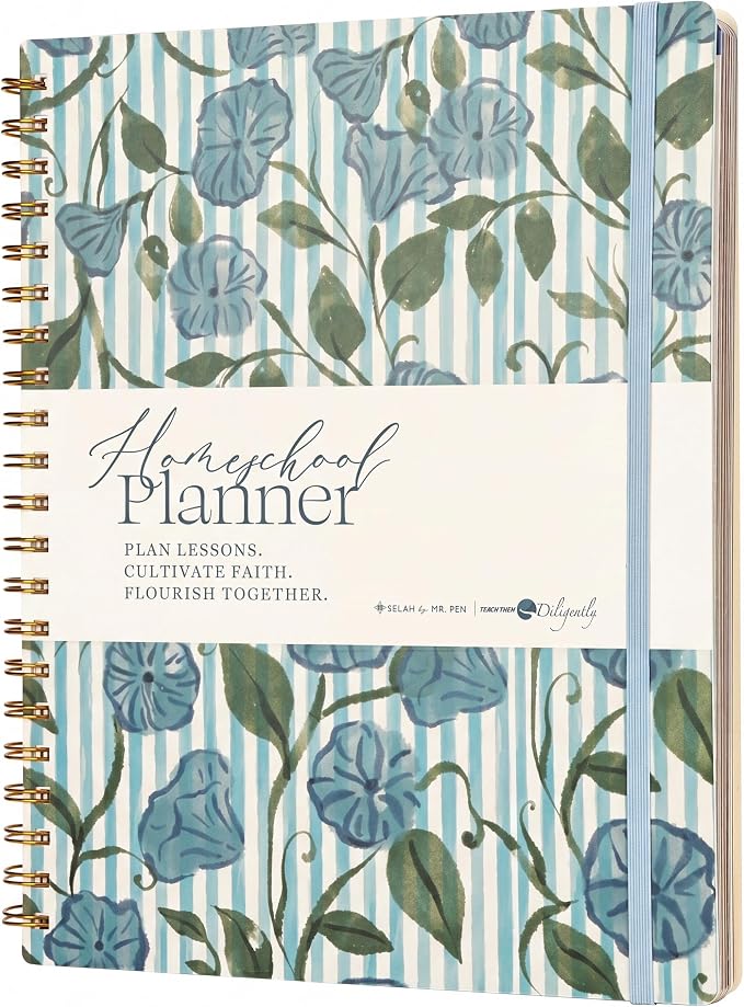Mr. Pen- Homeschool Planner 8.5" x 11" | Designed in Partenership with Teach Them Diligently, Undated Weekly & Monthly Organizer, Spiral Bound