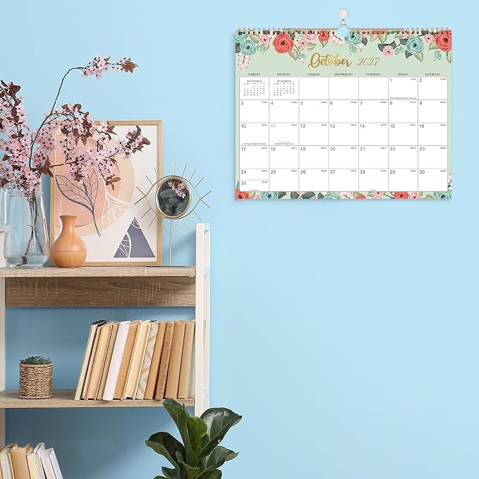2027 Calendar - Wall Calendar 2027, 14.8'' x 11.5'', Jan. 2027 - Dec. 2027, Large Blocks, 2027 Wall Calendars with Julian Dates, Thick Paper