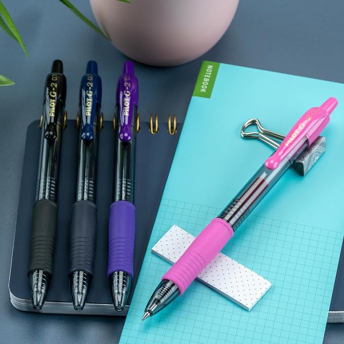 Pilot G2 Premium Refillable and Retractable Rolling Ball Gel Pens, Fine Point, 0.7 mm, Pink Ink Pens, 12-Pack