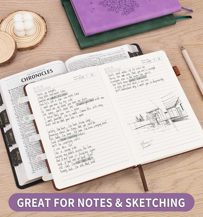 6 Pack Lined Journal Notebook for Women Men, A5 Hardcover Leather Journals for Writing, 200 Pages Thick Paper, Daily Journal Notebook for Work, School, Note Taking, Business, Travel, College Ruled