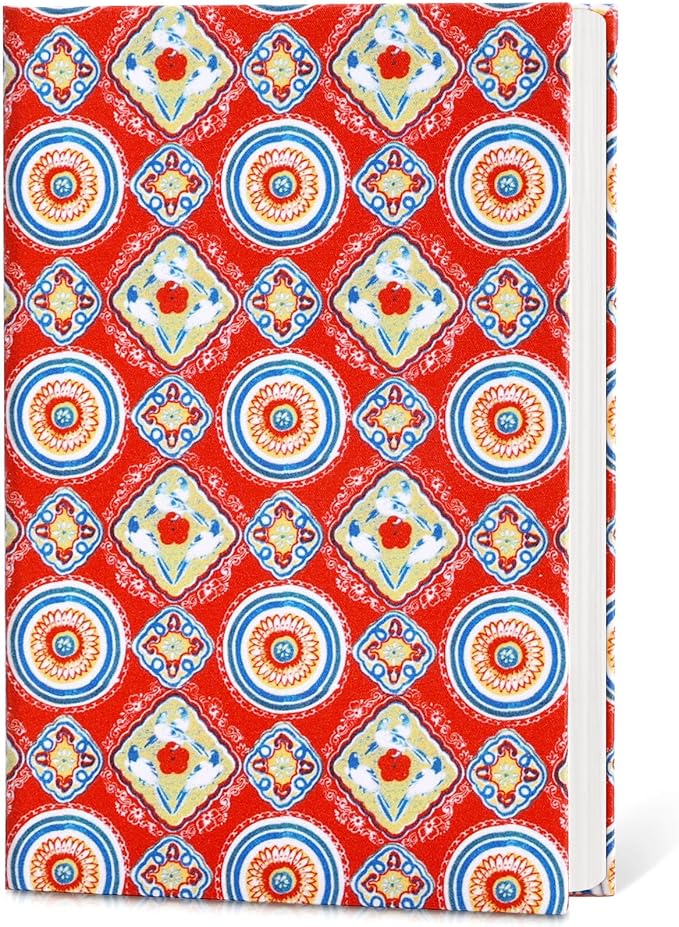 Journal Notebook, Fabric Vintage Journal Hard Cover Lined Notebook, 192 Pages A5 College Ruled Notebook for Work & Note Taking, Perfect for Office School Home Supplies （Artascope）