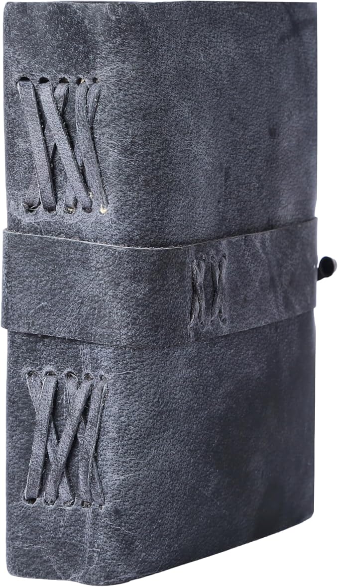 Vintage Leather Journal Handmade Buffalo Deckle Edge Paper – Leather Bound Journal for Women Men Vintage C-Lock Closure Ideal for Writing & Travel for Artists