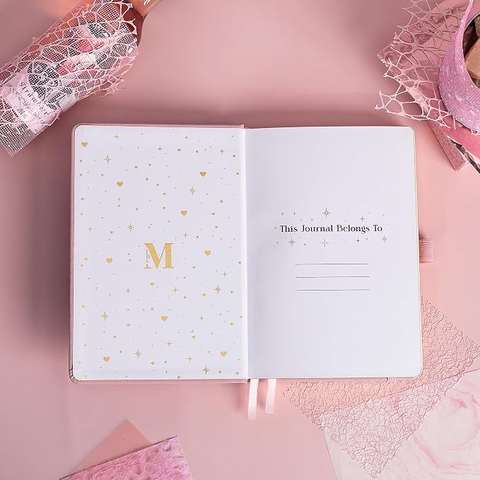 MGGAO Dotted Journal for Women Men, A5 Hardcover Dot Notebook | Aesthetic Notebook with 190 Numbered Pages, 160 GSM Thick Paper, Golden Edges, for Writing, Note Taking, Journaling