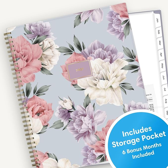 Blue Sky 2027 Weekly & Monthly Planner Calendar, 8.5"x11", Tula | January 2027 - December 2027, Flexible Cover, Durable Twin Wire Binding, Laminated Tabs, Storage Pocket