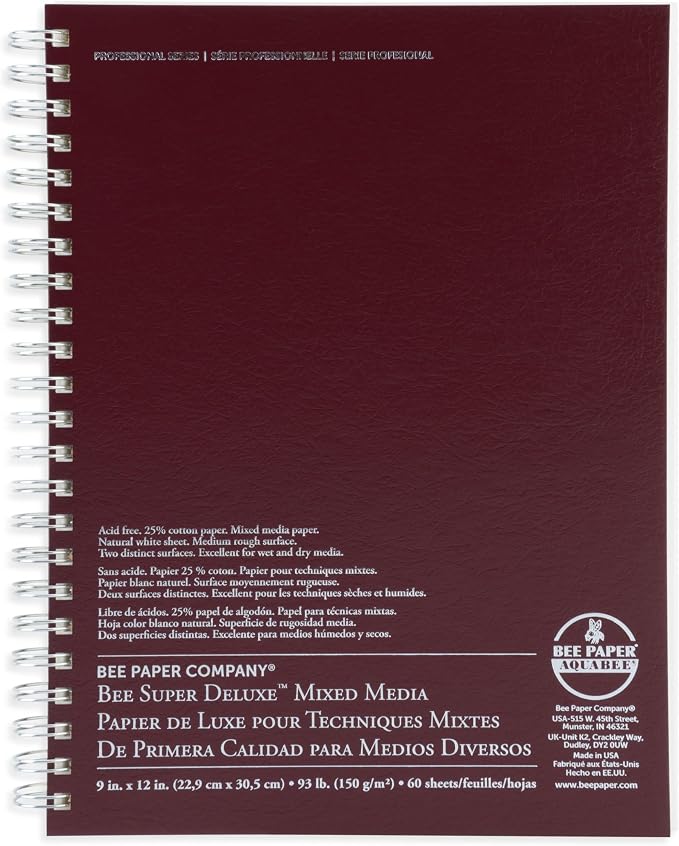 Bee Paper - 11"x 14" Super Deluxe Mixed Media Sketching Pad, 60 Sheets