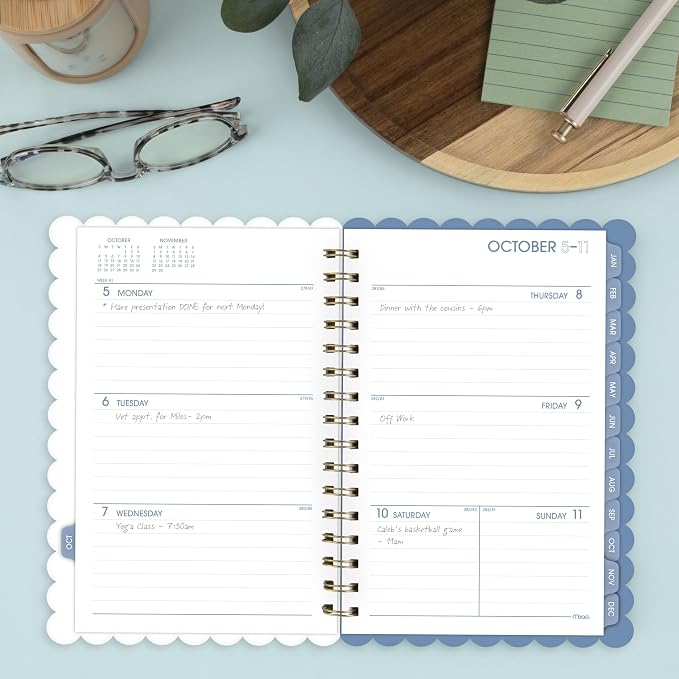 Mead Cambridge 2027 Planner, Weekly & Monthly, 15-Month Oct-Dec, 5.5" x 8.5", Summer Picnic (1863-200-27)