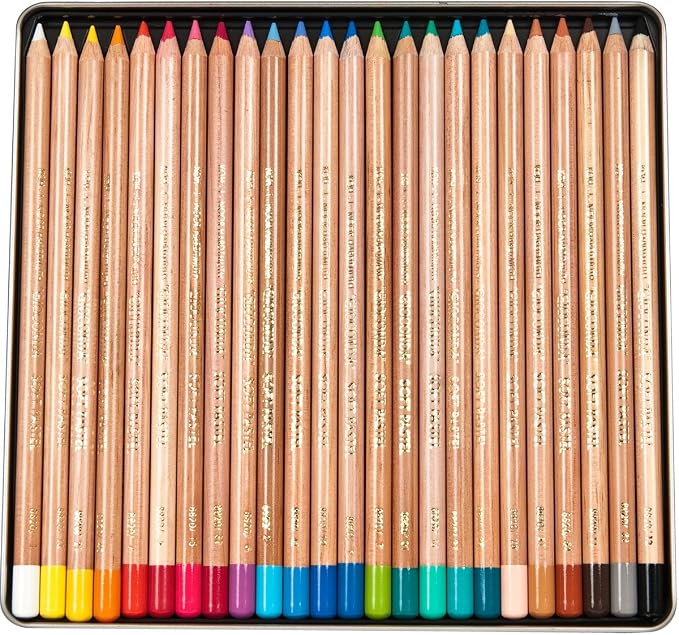Koh-I-Noor Gioconda Soft Pastel Pencil Set, 24/Each Packed in Tin, Assorted Colored Pencils (FA8828.24)