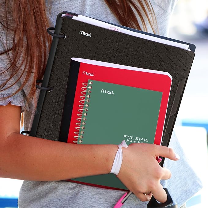 Five Star Spiral Notebook, 1 Subject, College Ruled Paper, 4-3/8" x 7", Personal Size, 80 Sheets, Fights Ink Bleed, Water Resistant Cover, Seaglass Green (450048CH1-ECM)