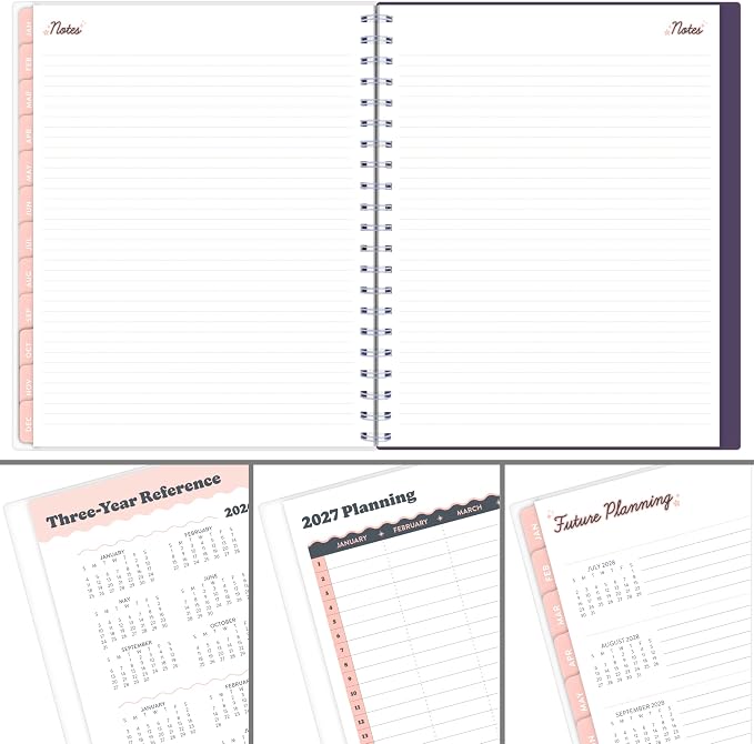 Mead Cambridge 2027 Planner, Weekly & Monthly, 15-Month Oct-Dec, 8.5" x 11", CatCoq, Retro Flower (CC02-905-27)