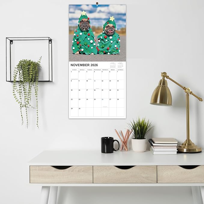 2026-2027 Calendar - 18-Month Wall Calendar 2026-2027 Funny Dog Calendars from Jul. 2026 - Dec. 2027, Wall Calendar with Unruled Blocks, Holidays, 12" x 24"(open), Fun Wall Calendars Gag Gifts - Funny Dog