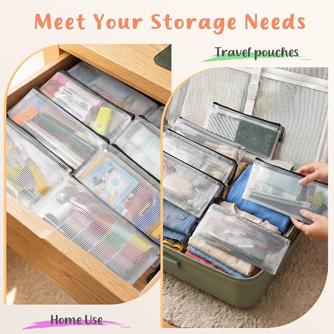 Smarpau 96pcs Pencil Case Black, Small Mesh Pencil Pouches | 9.3" x 4.7" Small Waterproof Zipper Bags for Organizing Travel, Home Office Storage