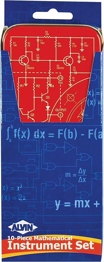 Alvin, MS10, Mathematical Instrument Kit - 10-Piece Set