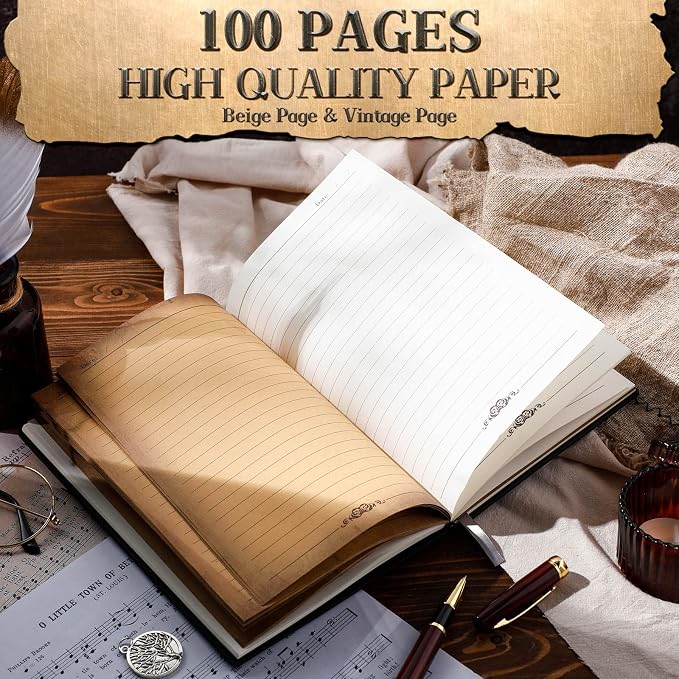 Pajean Dragon Journal Embossed Leather Journal Writing Antique Dragon Journal Notebook with Pen Lined Paper Hardcover Gift Journal Notebook Executive Notebook Travel Diary for Women Men, A5(Colorful)