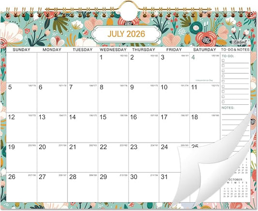 2026-2027 Wall Calendar - 2026-2027 Calendar, 8.5" x 11" | Jul. 2026 - Dec. 2027, Wall Calendars with Julian Dates, Twin-Wire Binding