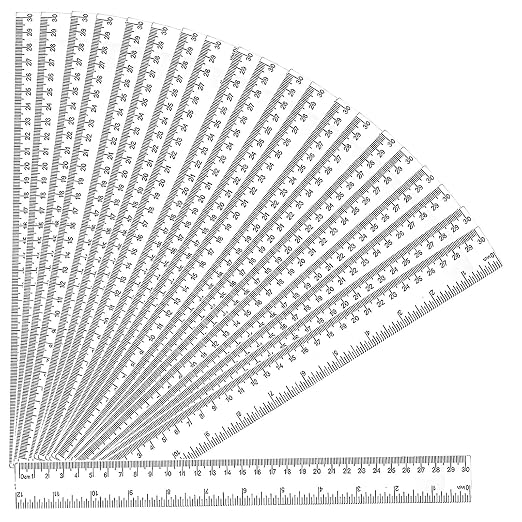 30 Pack Clear Ruler Bulk - 12 Inch Metric Measuring Tools | Dual CM/Inch Scale Rulers Bulk for Classroom, School Office Home Supplies | 12 Inch