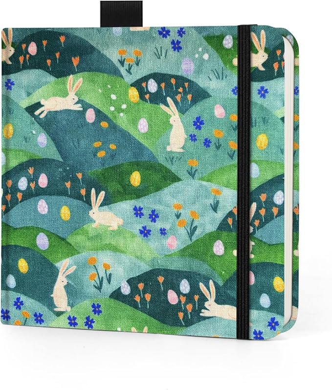 Watercolor Sketchbook,5 x 5 inches Hardcover Journal Art Sketchbook,30 Sheets 140lb/300gsm Acid-Free Drawing Paper,Small Travel Mixed Media Notebook for Beginners Artists,Hill Rabbit