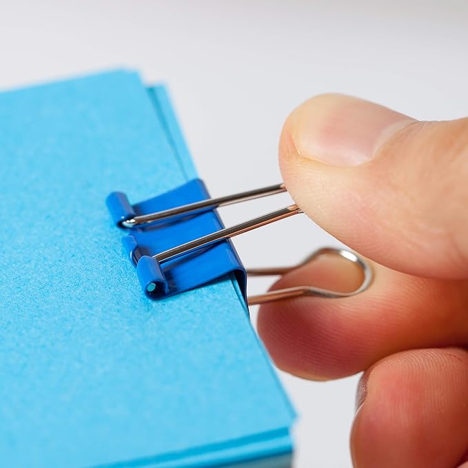 Mr. Pen- Binder Clips, 100 pcs, 0.75", Small Size | Colored Binder Paper Clips, Bulk Paper Clamps for Office Supplies, Home, School, Business, Document Organizing