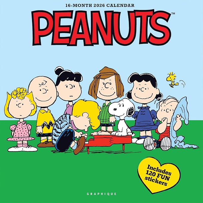 Graphique 2026 Peanuts Wall Calendar | 12” x 12” | Thick Paper | Home & Office Organizer | Large Monthly Grid | 3 Languages & Marked Holidays | 4 Month Preview Page for 2027