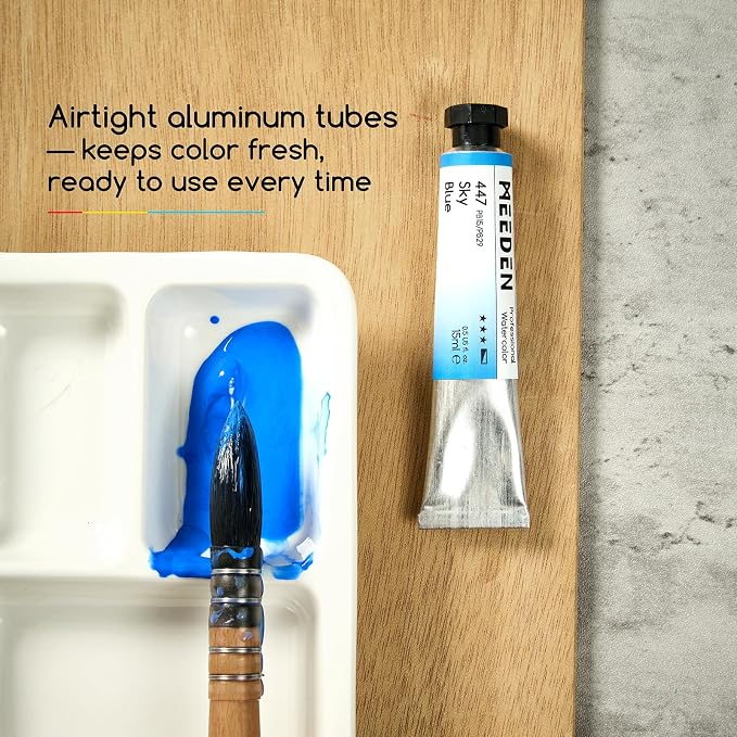 MEEDEN Professional Watercolor Paint Set: 40 x 15ml (0.5 oz) Colors Artist Water Color Tubes - Watercolor Supplies for Adults Artists Pros