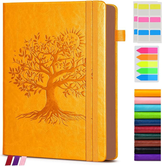 Vintage Leather Journal - 300 Page Lined Journal Notebook with Numbered Pages, A5 Notebook for Women Men,Travel Diary,Daily Journals for Writing, Note Taking, School & Work (5.8" x 8.3")