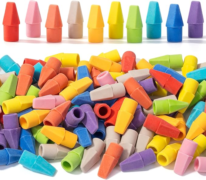 Mr. Pen- Pencil Erasers Toppers, 120 Pack, Colorful, Latex Free, No Smudge | Mr Pen Erasers for Pencils, Pencil Top Erasers, Eraser Caps, Eraser Tops