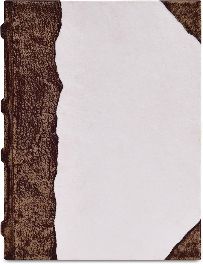 Rustic Vintage Leather Bound Journal - 200 Pages Handmade Antique Deckle Edges Watercolor Paper - Book of Shadows/Spell - Writing Notebook Sketchbook for Women and Men - 10''x7'', White