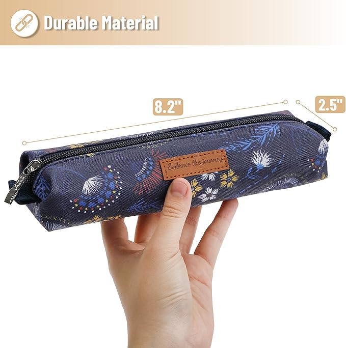 Mr. Pen- Cute Pencil Case Pouch, Multipurpose Canvas Bible Pencil Pouch | Smooth Zipper, Premium Material, Neat Stitches, Ideal for Stationery, Cosmetics, Electronics, School, Office, Travel