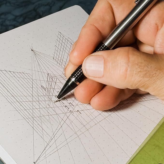 Notsu Dot Grid Desk Notepad, 2 Pack | Tear-Off Landscape Note Pad for Desk, Doubles as Mousepad | Premium Thick Dotted Paper, 50 Sheets, 5.5" x 8.5"