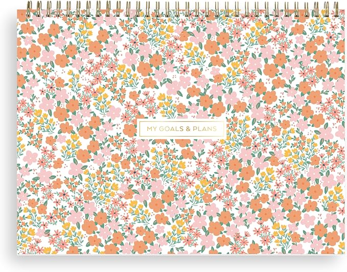 Blue Sky Undated Weekly Planner Pad, 12"x9", Catira | Top Safety Wirebound, Notes Section, For Office and School
