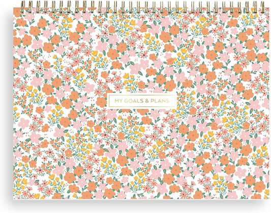 Blue Sky Undated Weekly Planner Pad, 12"x9", Catira | Top Safety Wirebound, Notes Section, For Office and School