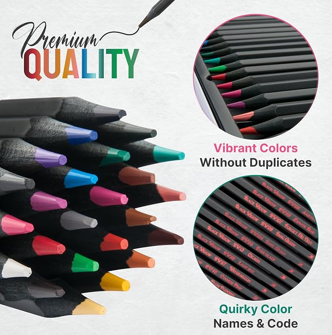 Black Widow Colored Pencils For Adults Perfect For Coloring Books