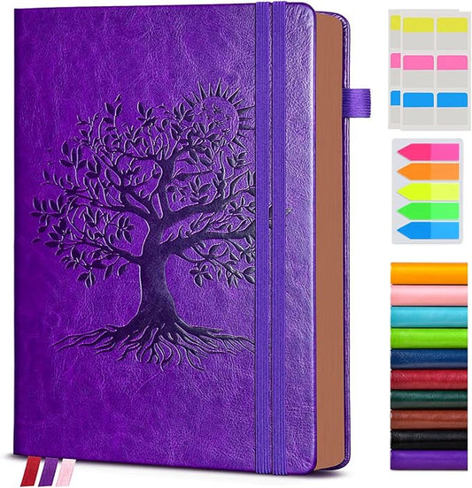 PAIBAS Vintage Leather Journal with 300 Numbered Pages,B5 Lined Journal for Men Women,Daily Journals for Writing,College Ruled Notebook for Work,School,Note taking,Travel Diary,Large (7" x 10")