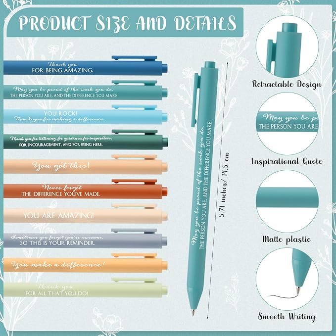 Tellingyou 40 Pcs Positive Affirmation Gifts Set Gratitude Notebooks with Pens Mini Motivational Encouragement Notepads Back to School Gift Journal for Students Teacher Women Stress Relief Self Care