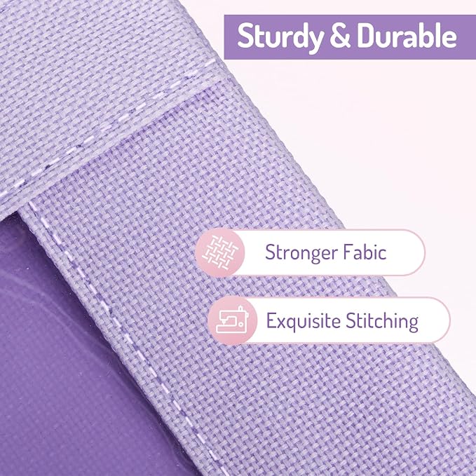 Forvencer Pencil Pouch for 3 Ring Binder, Pastels Pencil Case with Smooth Zipper, Cute Soft Pen Bag with Clear Window & 3 Reinforced Grommets, Big Capacity Binder Bag, School Office Supplies, Pink
