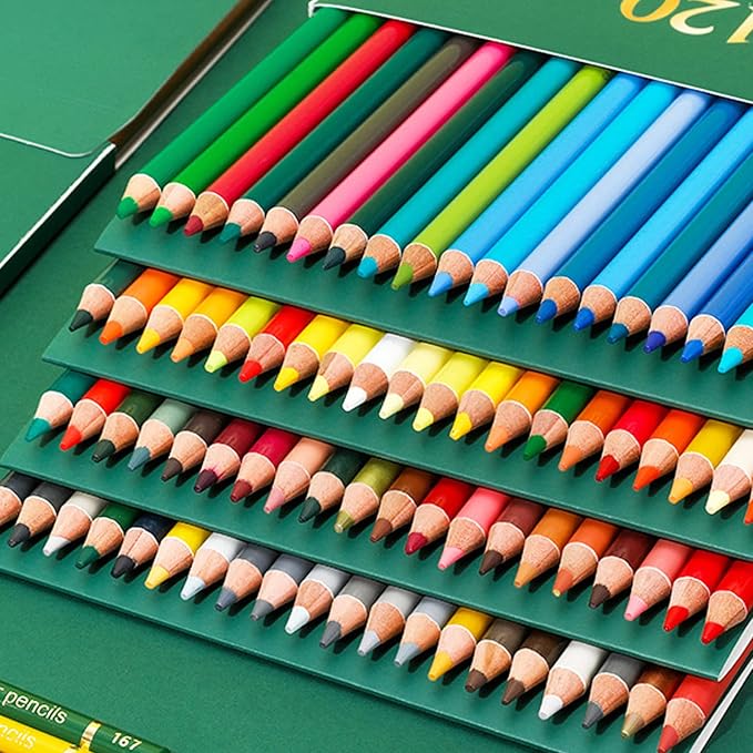 Pilipane Colored Pencils, Colored Pencils for Adult Coloring, 120 Colored Pencils Set, Glossy Color Rendering Oil Based, Soft Core, Coloring Pencils Set Adults Kids Beginners