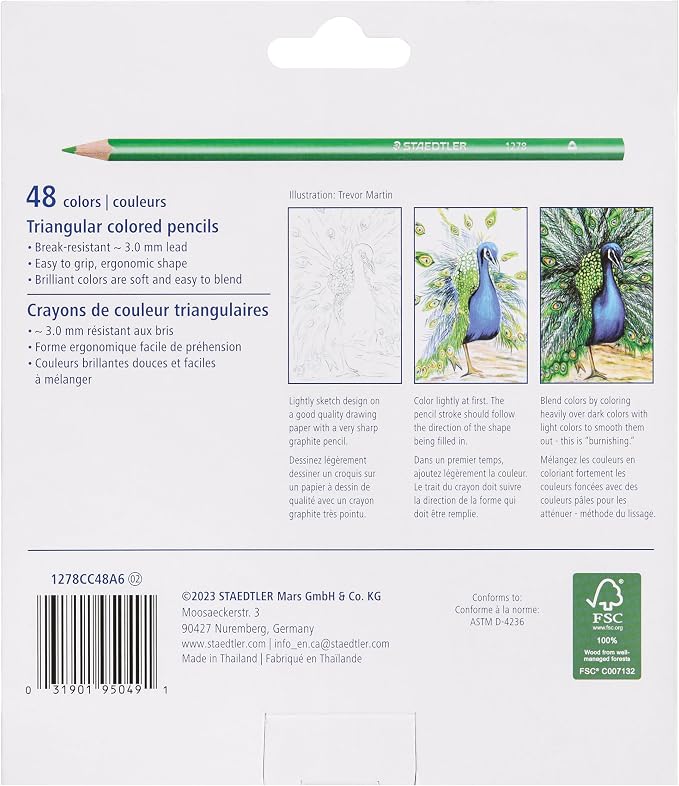 STAEDTLER Triangular Color Pencil, 12pcs