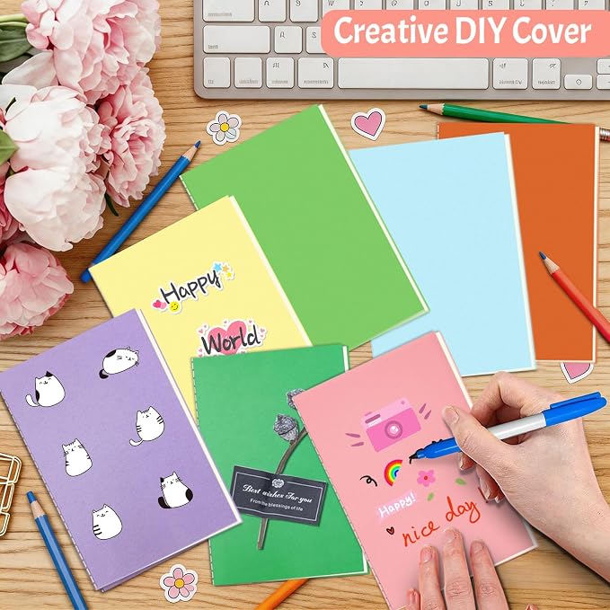 24 Pack Small Notebook, 3.5x5" 36 Lined Page Pocket Notebook Journals Bulk | Colorful Mini Notebook Soft Cover Kraft Note Pads Small Journal for Kids for Party Favors Church Gifts Writing Drawing