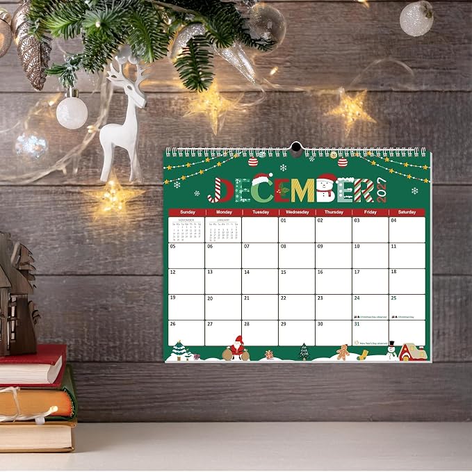 GuassLee Wall Calendar 2026-2027, 19 Months Running from Jun. 2026 to Dec. 2027, 14" X 11" Paper Hanging Planner Wall with Thick Paper for Office Home Planning & Organizing