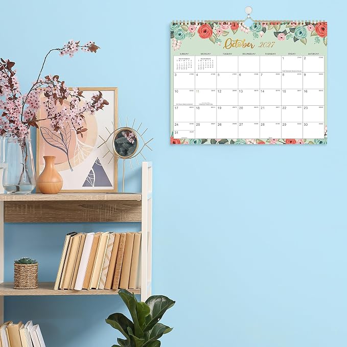 Calendar 2026-2027 - 26-27 Calendar, JUL 2026 - Dec 2027, 15" x 11.5" | Monthly Calendar, Wall Calendar 2026-2027 with Spiral Bound, Julian Dates, Thick Paper Perfect for Home Office Organizing