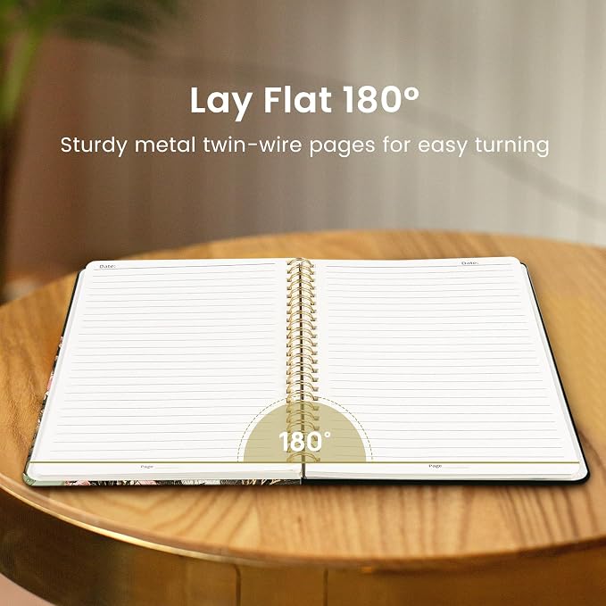 Taja Lined Spiral Notebook Journal for Women A5(5.8" × 8.3"), Cute Hardcover Notebook for Work, School & Note Taking, Pretty College Ruled Journal for Writing, 140 Pages, Wildwood Fox